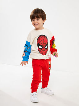 Beli Lastikli Spiderman Bask?l? Erkek Bebek E?ofman Alt