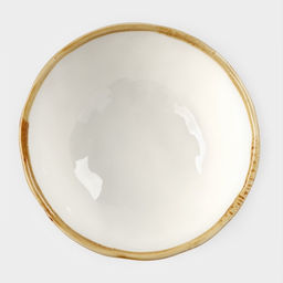 Миска фарфоровая Доляна Organic Gold, 320 мл, d=12,5 см, цвет белый фото 2