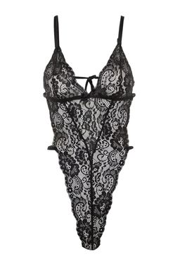 Siyah Dantelli Ip Ask?l? C?tc?tl? Orme Body THMAW23BD00008
