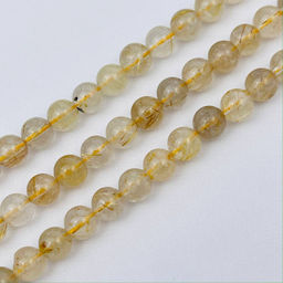 Бусины для украшений из Рутилового кварца "Волосатик"