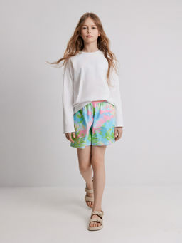 ACOOLA / Комплект детский для девочек ((1)блузка-топ и (2) шорты) Leo_set разноцветный фото 7