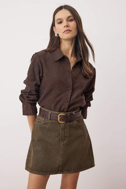 Haki Mini Basic Denim Etek TWOAW26ET00049