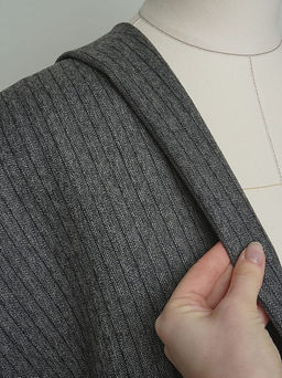 Шерсть костюмная Елочка-полоска цв.т.серый, ш.1.55м, шерсть-75%, п/э-25%, 230гр/м.кв - Купава фото 10