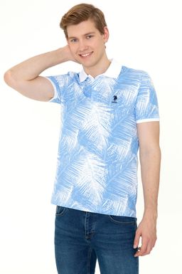 U. S. Polo Assn Мужская темно-синяя футболка с воротником-поло - U.s. polo assn фото 3