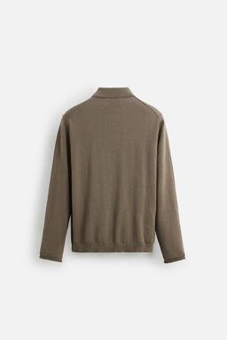 KNIT WOOL-COTTON POLO SHIRT - Zara фото 8