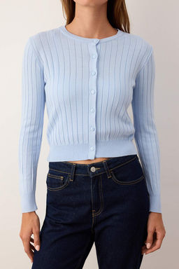 Bebe Mavisi 2li Basic Triko H?rka-Bluz Tak?m TWOAW26HI00213