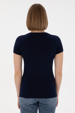 Kad_n Lacivert Basic Ti__rt Sepette S_rpriz _ndirim - U.s. polo assn фото 5