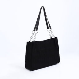 Сумка-тоут на молнии, цвет чёрный - Simaland фото 2