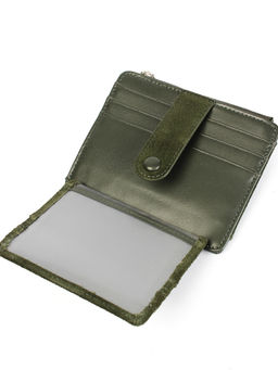 LACCOMA кредитница LA-6525-Z-темно-зеленый натуральная замша фото 4