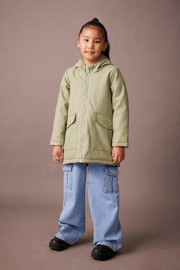 Водонепроницаемый плащ с капюшоном для девочек - Defacto фото 2