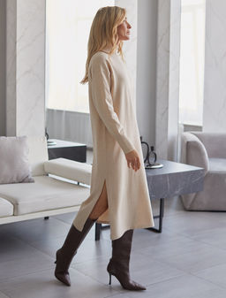 Платье тонкой вязки из хлопка с нейлоном VILATTE