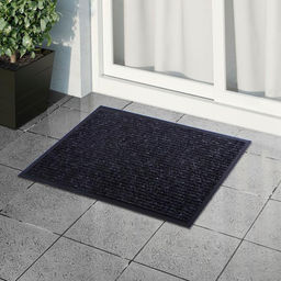 Коврик придверный влаговпитывающий, ребристый, «Стандарт», 50×80 см, чёрный