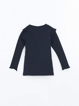 Bisiklet Yaka Nak??l? K?z ?ocuk Ti??rt - Waikiki фото 3