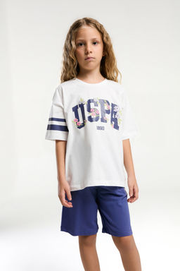 K_z _ocuk Mor _ortlu Pijama Tak_m_ Sepette S_rpriz _ndirim - U.s. polo assn фото 7