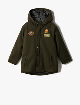 Пальто с капюшоном для мальчиков, мягкий чехол, карман, ветрозащитный клапан на молнии