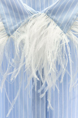 STRIPED FEATHER SHIRT - Zara фото 8
