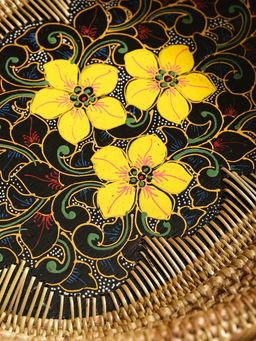 Корзинка плетёная из ротанга «Цветы 2», 34×26×7 см, МИКС