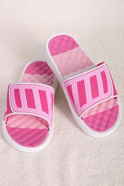 Шлепанцы розовые пляжные резиновые