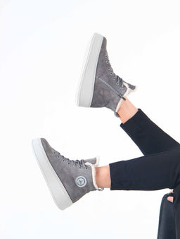 Ботинки 217.ALTAgr. Серый замок замша/Мех