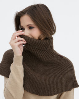 Манишка из шерсти UL коричневая