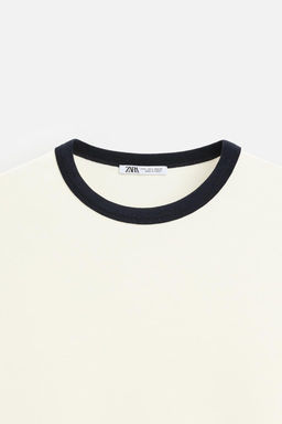 BASIC CONTRAST RIB T-SHIRT - Zara фото 16