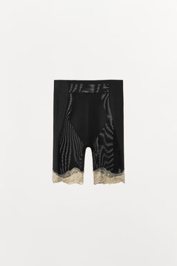 POLYAMIDE BLEND LACE SHORTS - Zara фото 4