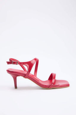 K?rm?z? Rugan Kad?n 6,5 cm Klasik Topuklu Ayakkab? TAKSS26TO00021