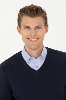 Мужской темно-синий свитер - U.s. polo assn фото 9