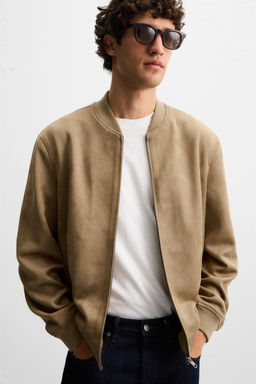 FAUX SUEDE BOMBER JACKET - Zara фото 5