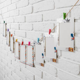 Цена за 2 шт. Фоторамки на прищепках, набор 9 шт.