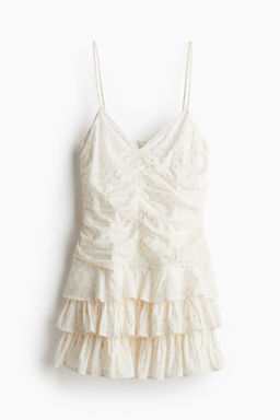 Vestido de tirantes con falda escalonada