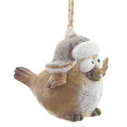 Фигурка декоративная подвесная "Птичка", L6 W7 H6 см, 2в.