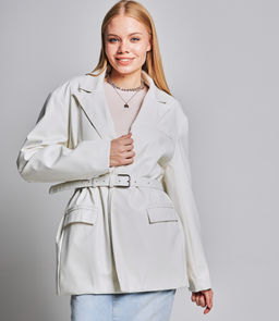 Пиджак #КТ7883-2, молочный