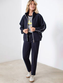 Трикотажные брюки на резинке из футера двухнитки эластичные - Vilatte фото 5