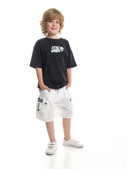 Шорты карго для мальчика 33-91203 белый - Mini maxi фото 10