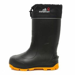 Сапоги Nordman Quaddro с защищенной подошвой ТЭП и шипами черные с желтым