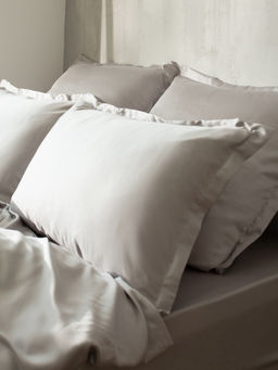 Наволочка SL Home Tencel, 50×70+3 см, тенсель, эвкалиптовое волокно 100%, светло-серая