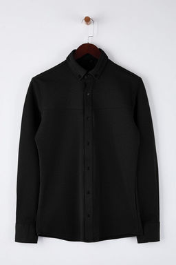 Antrasit Regular Fit Dokulu Erkek Gomlek TMNAW26GO00023 - Trendyolmilla фото 19