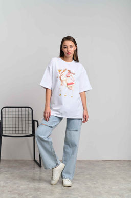 Футболка женская оверсайз "Мари" белый