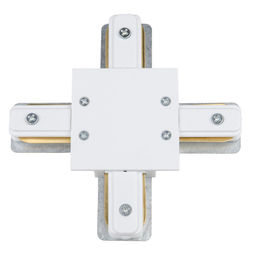 UBX-Q123 R41 WHITE 1 POLYBAG Соединитель для шинопроводов типа R, Х-образный. Однофазный. Белый. ТМ Volpe