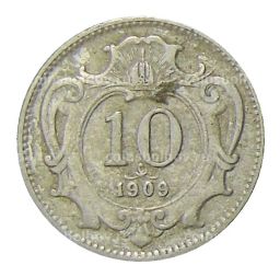 10 геллеров 1909 года Австрия
