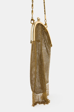 METAL MESH MINI BUCKET BAG - Zara фото 3