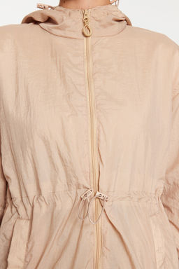 Bej Oversize Kapusonlu Su Itici Yagmurluk TWOAW24MO00280 - Trendyolmilla фото 6