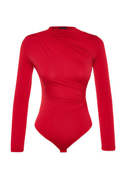 TRENDYOLMILLA K?rm?z? Vucuda Oturan Yaka Detayl? Body TPRAW24BD00008  фото 7