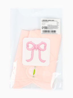 Цена за 3 шт. Воздушный шар фольгированный 22" «Бант», розовый сатин