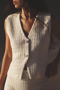 TEXTURED KNIT WAISTCOAT - Zara фото 12