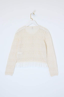 Tas Etek Ucu Dantel Garnili Ajurlu Triko H?rka TWOSS26HI00007 - Trendyolmilla фото 2