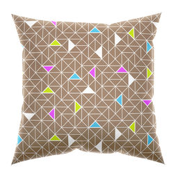 Наволочка 70х70см "Треугольники, беж", с клапаном-запахом, бязь "Комфорт" 121г/м2, хлопок 100%, упаковка "классическая" пакет ПВД 14,5х23см, еврослот, "Домашняя мода" (Россия)