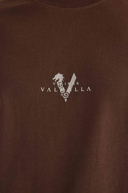 Футболка Vikings Valhalla Comfort Fit с круглым вырезом и короткими рукавами - Defacto фото 6