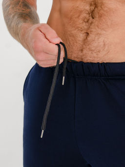 Арт. 62904 Брюки мужские с начесом 48-56 (5 шт) Цвет:темно-синий